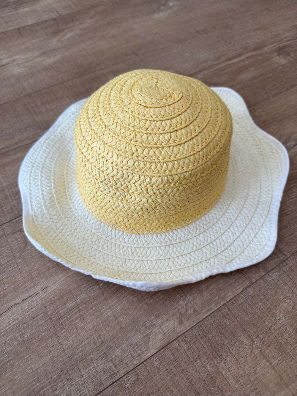 Rockahula Daisy 🌼 Kids Two-Tone Yellow and White Straw Sun Hat